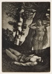 The Creation of Eve from Paradise Lost by John Milton, Illustration by William Strang
